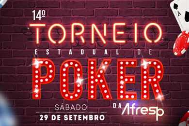 No momento, você está visualizando Estão abertas as inscrições para o 14º Torneio Estadual de Poker da Afresp!
