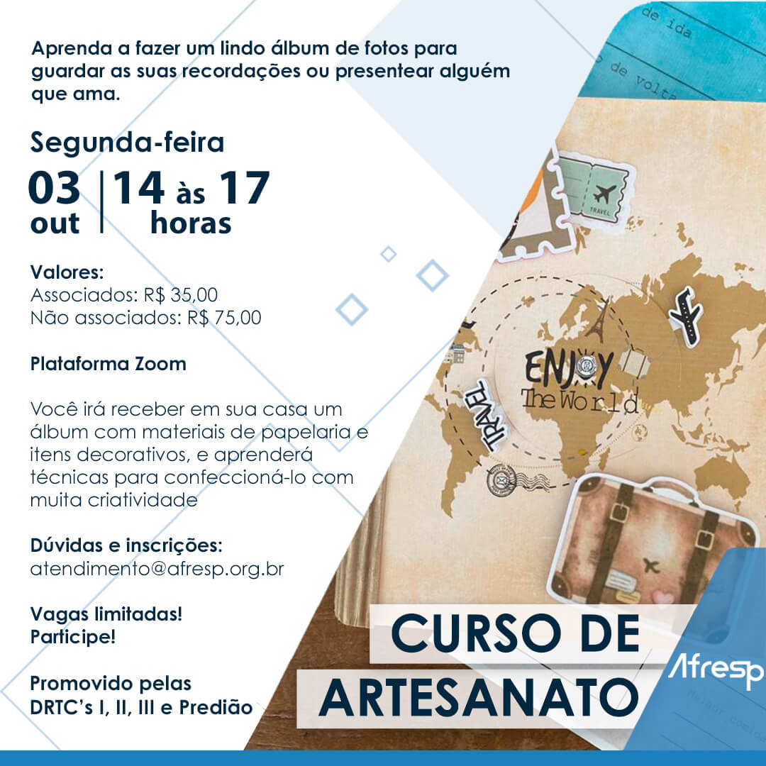 No momento, você está visualizando Inscrições abertas para o 1º curso de artesanato de 2022