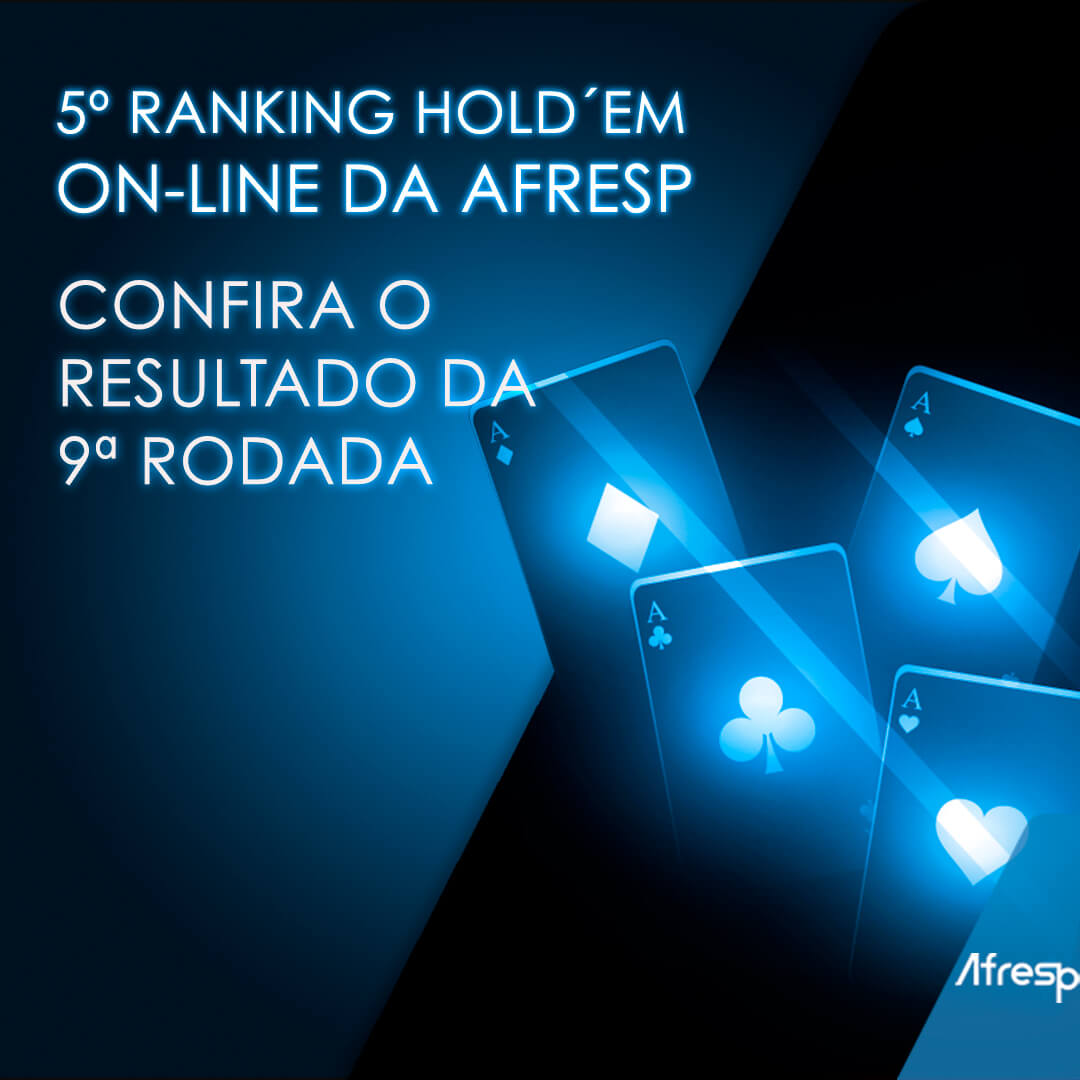 No momento, você está visualizando Confira o vencedor da 9ª etapa do 5º Ranking Hold’em On-line