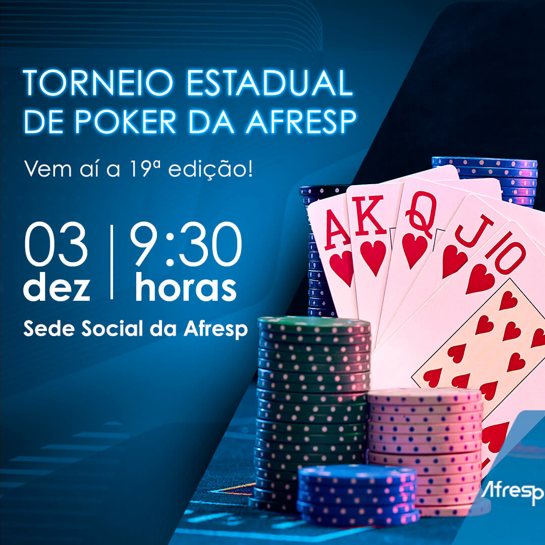 No momento, você está visualizando Participe da nova edição do Torneio Estadual de Poker da Afresp!