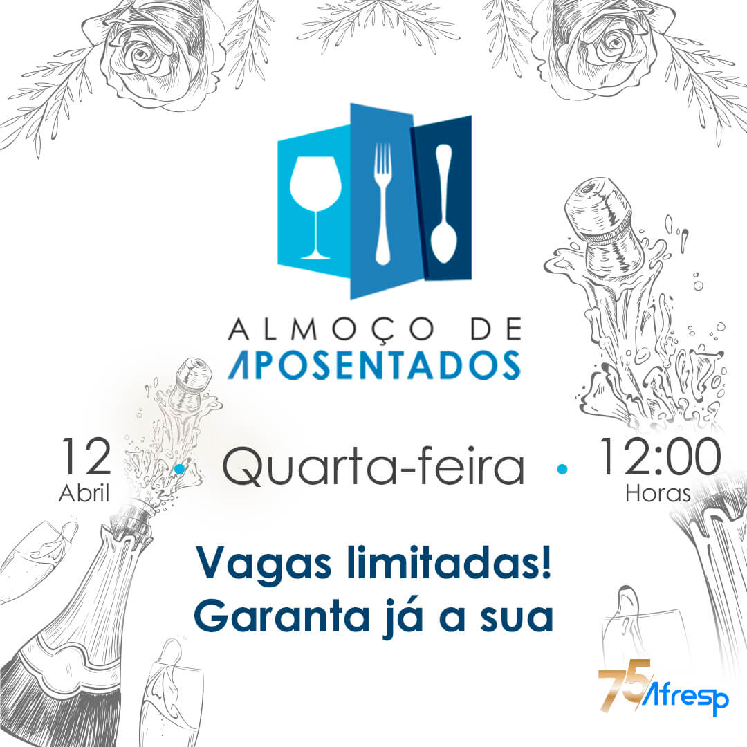 No momento, você está visualizando <strong>Participe do Almoço de Aposentados de abril!</strong>