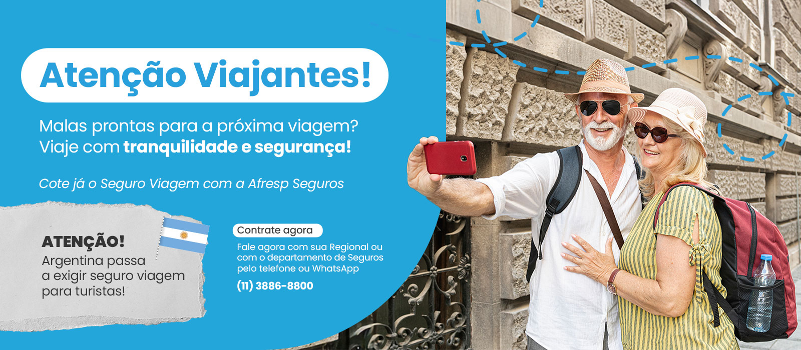 No momento, você está visualizando Argentina passa a exigir seguro viagem, e Afresp destaca opções com ampla cobertura para os associados